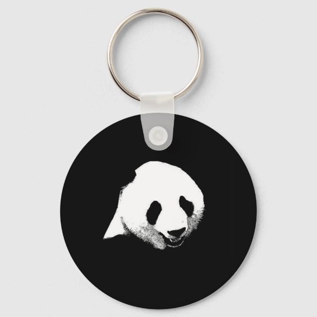 Panda Pop Art Key Ring (Front)