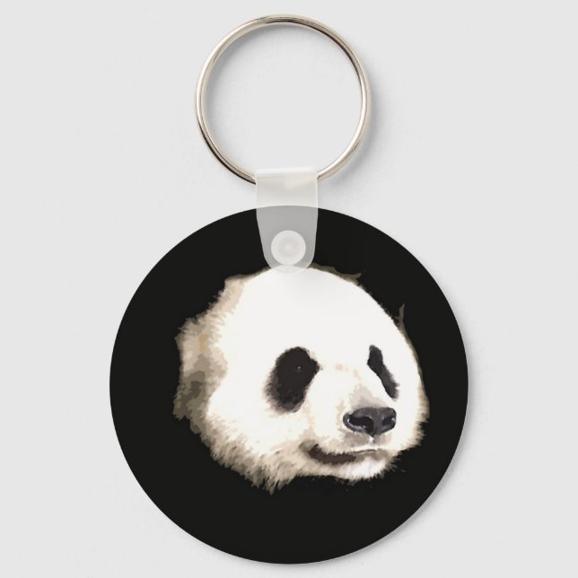 Panda Pop Art Key Ring (Front)
