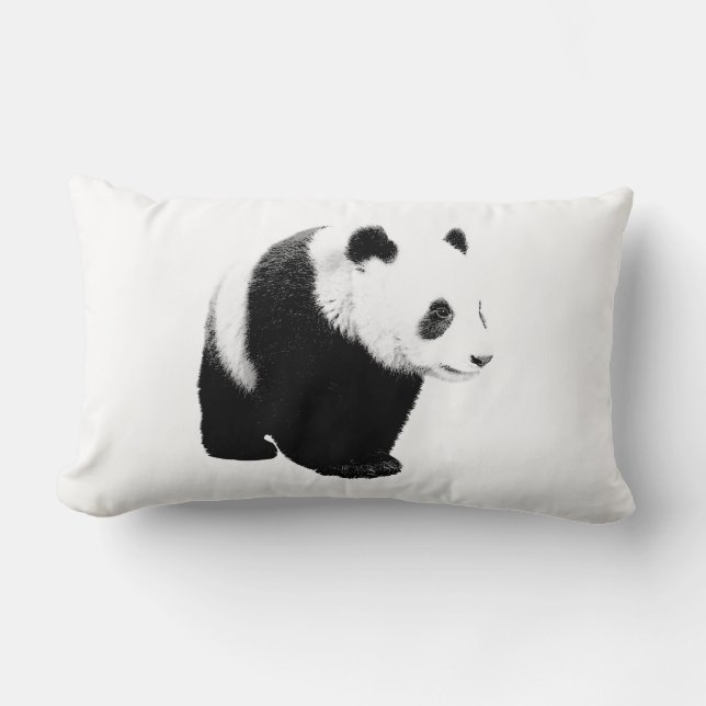 Panda Pop Art Lumbar Pillow (Front)