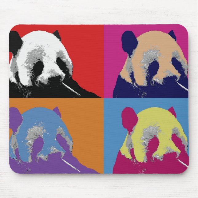 Panda Pop Art Mouse Pads (Front)