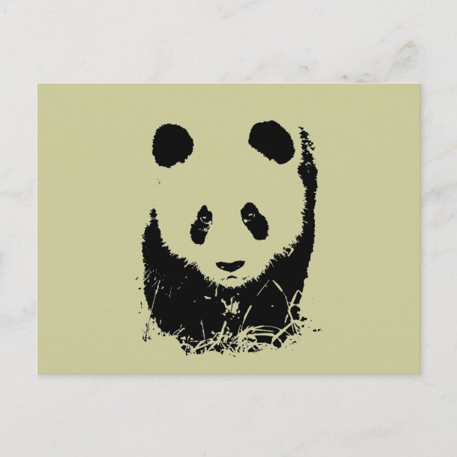 Panda Pop Art Postcard (Front)