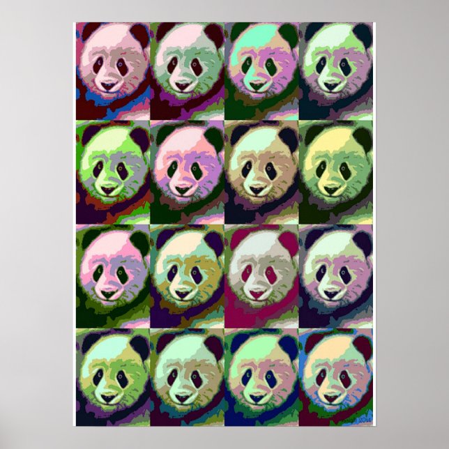 Panda Pop Art Poster (Front)