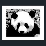 Panda Pop Art Poster Print - Panda Posters<br><div class="desc">Save Pandas - Panda Black & White Pop Art Image - Panda Portrait - Panda Face / Head Pop Art Style Digital Artwork - Protect Pandas - Nature Environment Green World - Bear / Animal Images - Save Pandas - Save the Planet</div>