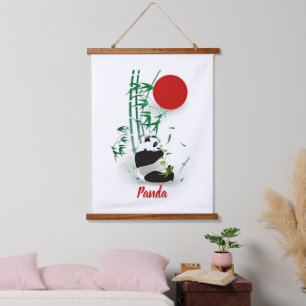 Panda postcard hanging tapestry