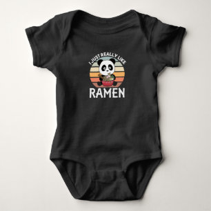 Panda Powered By Ramen Sweet Kawaii Noodle Pandas Baby Bodysuit