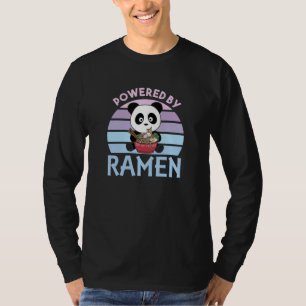 Panda Powered By Ramen Sweet Kawaii Noodles Bears T-Shirt
