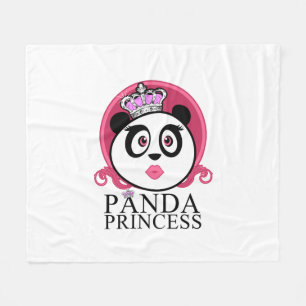Panda Princess Cute Panda Queen Crown Fleece Blanket