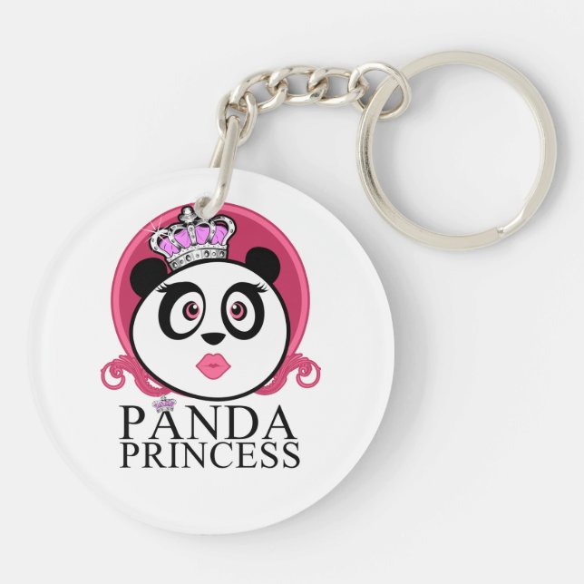 Panda Princess Cute Panda Queen Crown Key Ring (Back)