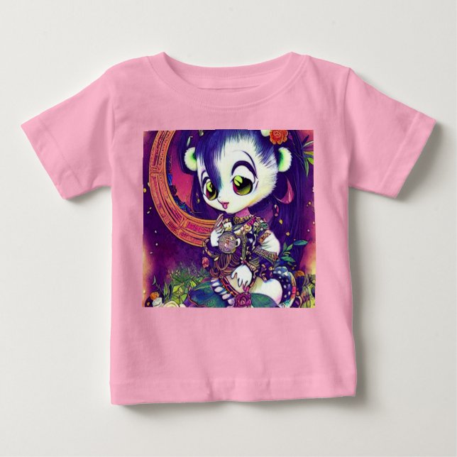 Panda Princess Violet Dreams- Baby T-Shirt (Front)