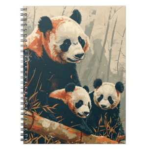 Panda & Puppies: Vintage Postcard Notebook