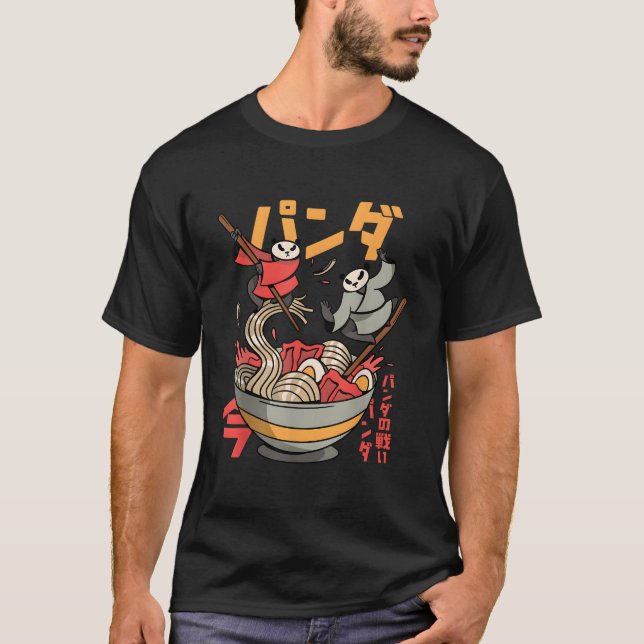 Panda Ra Japanese Noodles T-Shirt (Front)