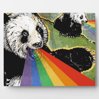 panda rainbow plaque