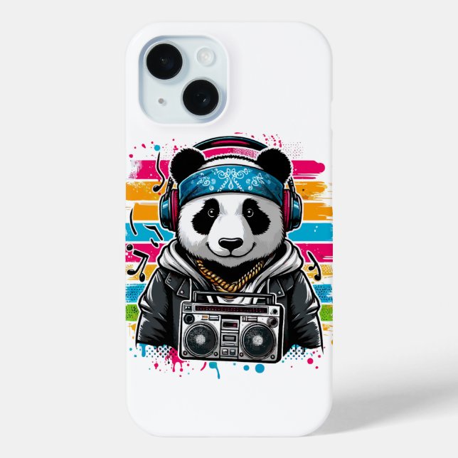 Panda Rapper Case-Mate iPhone Case (Back)