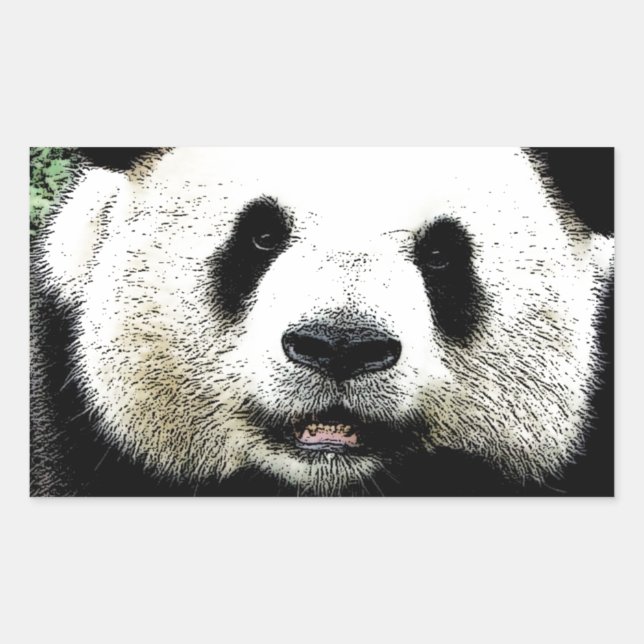 Panda Rectangular Sticker (Front)