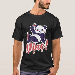 Panda Red Wine Fun for Wine Connoisseurs T-Shirt