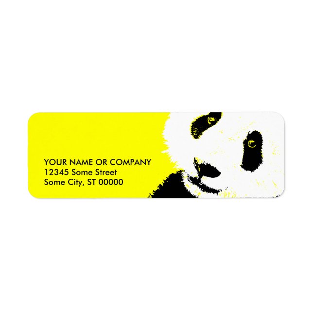 panda. return address label (Front)