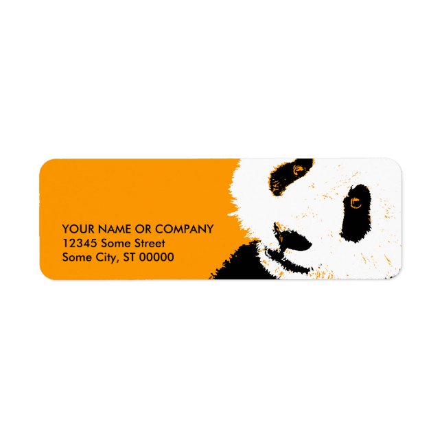 panda. return address label (Front)