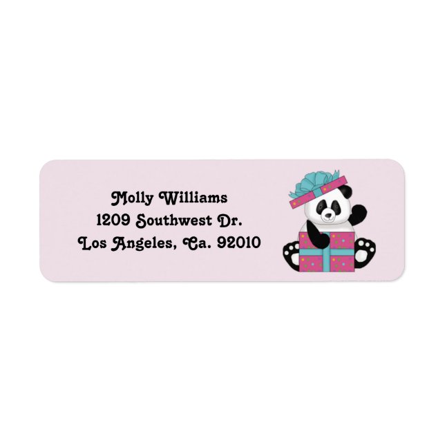 Panda Return Address Labels (Front)