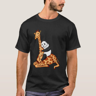 Panda Riding Giraffe T-Shirt