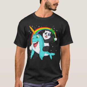 panda riding narwhal T-Shirt