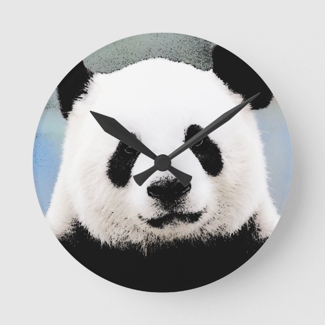 Panda Round Clock (Front)