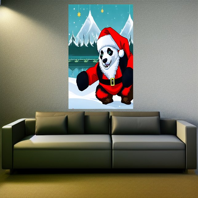 Panda Santa Claus  | AI Art Poster (Creator Uploaded)
