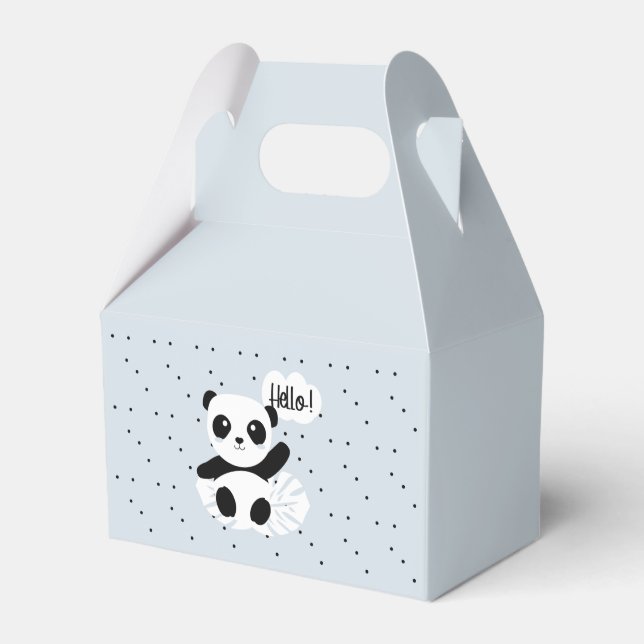 Panda says Hello Favour Box (Front Side)