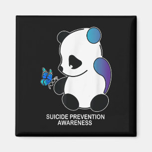 Panda Semicolon Butterfly Suicide Prevention Aware Magnet