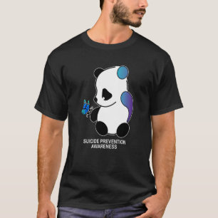 Panda Semicolon Butterfly Suicide Prevention Aware T-Shirt
