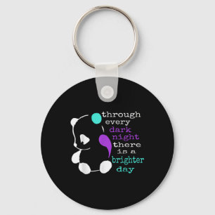 Panda Semicolon Gift Suicide Prevention Awareness Key Ring