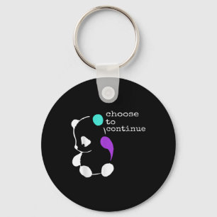 Panda Semicolon Gift Suicide Prevention Awareness Key Ring