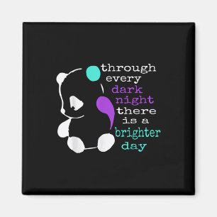 Panda Semicolon Gift Suicide Prevention Awareness Magnet