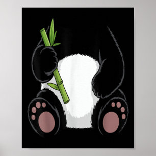 Panda Shirt Adult Kids Men Women Panda Bear Costum Poster