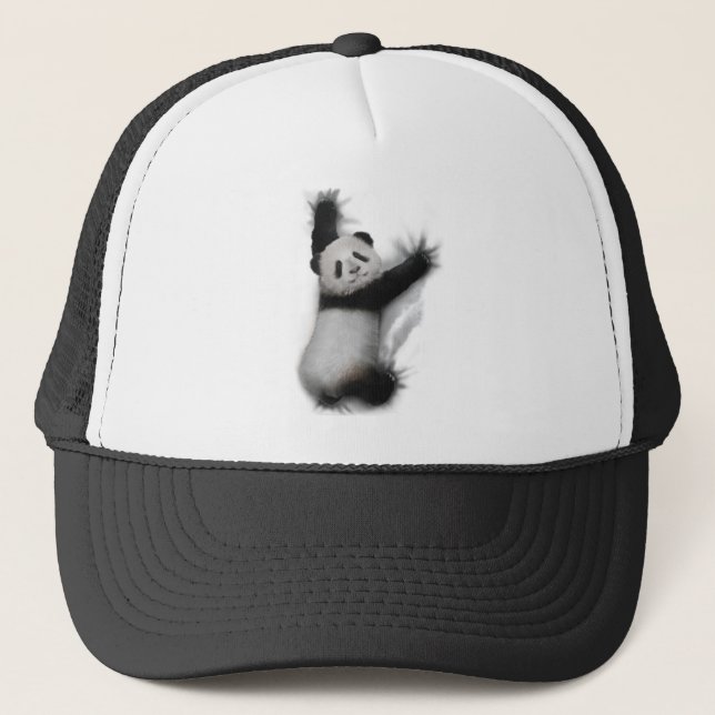 Panda Shirt Humourous Graphic Animal T-Shirt Gifts Trucker Hat (Front)