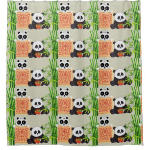panda shower curtain