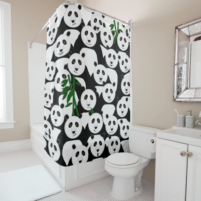 Panda Shower Curtain (In Situ)