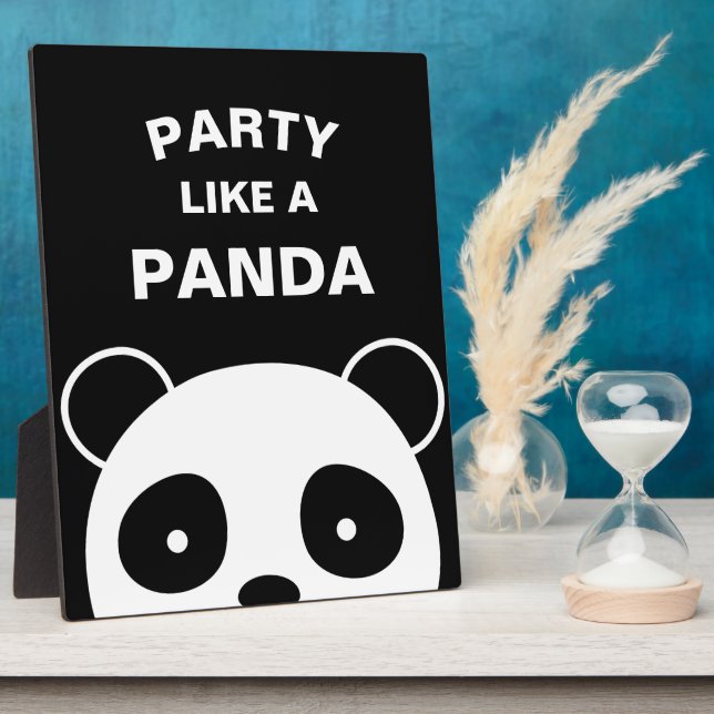 Panda Sign, Panda Decorations Plaque (Side)