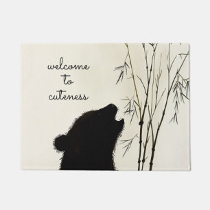 Panda Silhouette Doormat