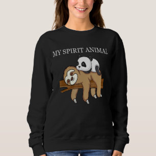 Panda Sloth Men Women Kids My Spirit Animal Is A S Sweatshirt