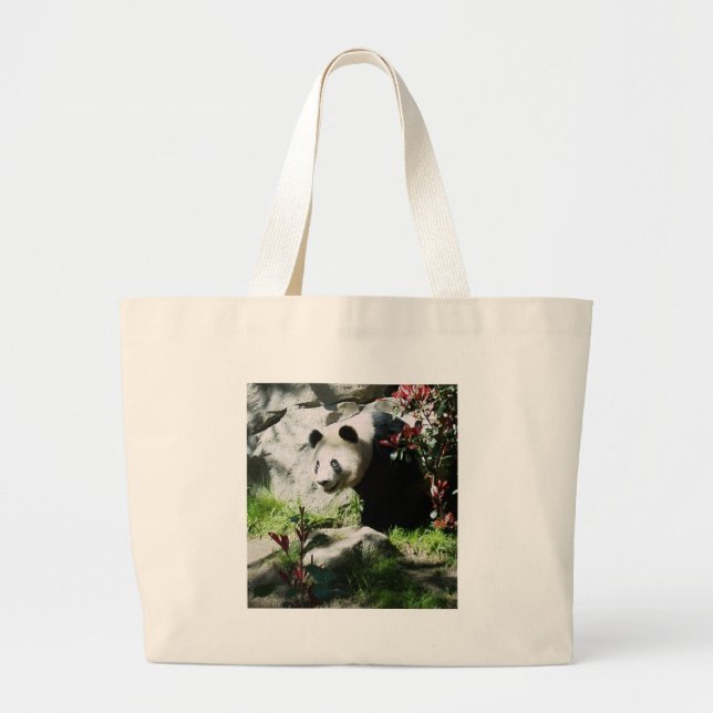 Panda Smile Large Tote Bag (Front)
