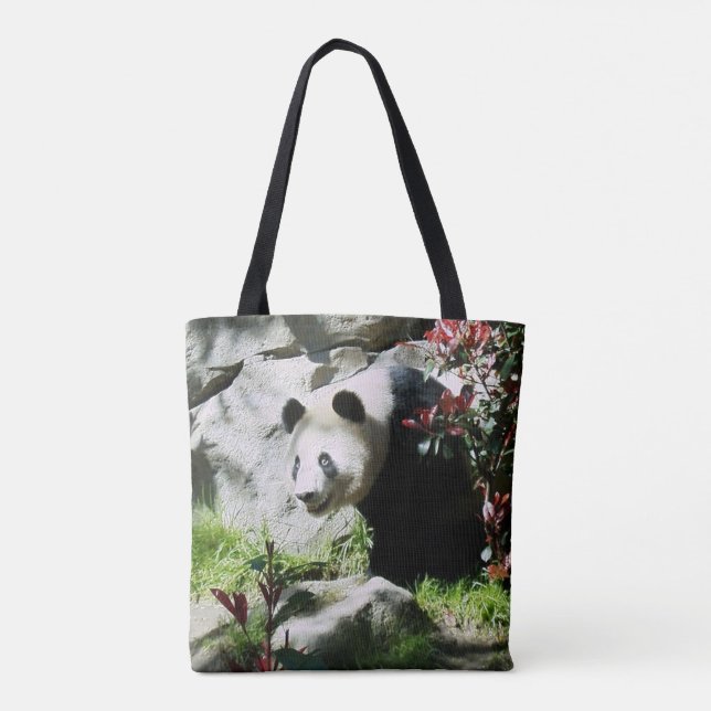 Panda Smile -Panda Bear  Tote Bag (Back)