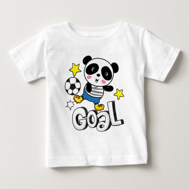 Panda soccer baby  T-Shirt (Front)