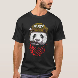 Panda Soldier American Military Bear Merica 4th Of T-Shirt
