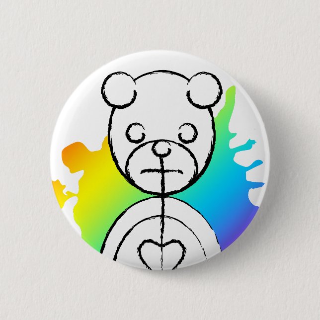 panda splatz. 6 cm round badge (Front)