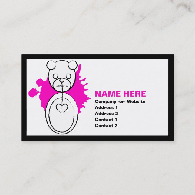 panda splatz. business card (Front)