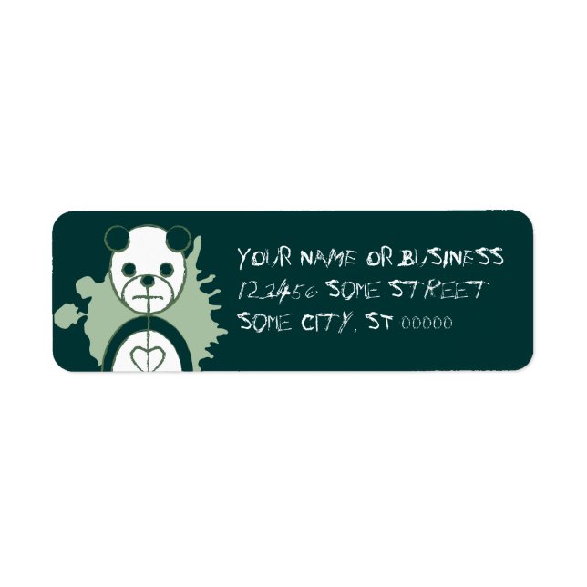 panda splatz. return address label (Front)
