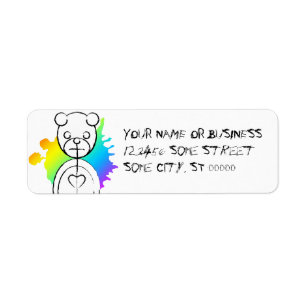 panda splatz. return address label