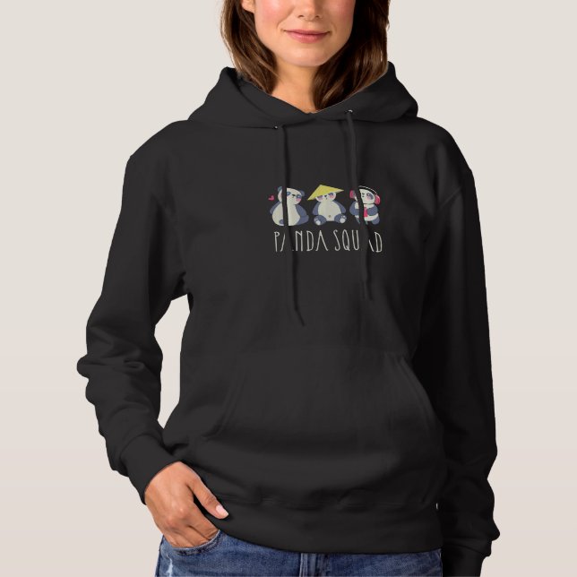 Panda Squad Wildlife Animal  Zookeeper Panda Bear Hoodie (Front)