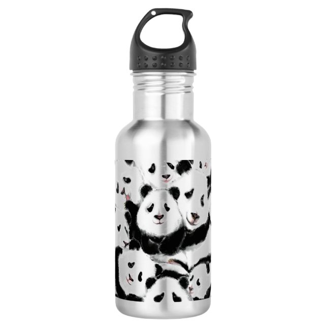 Panda Stainless Steel Water Bottle Funny (Front)
