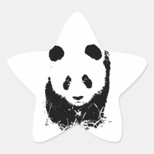 Panda Star Sticker